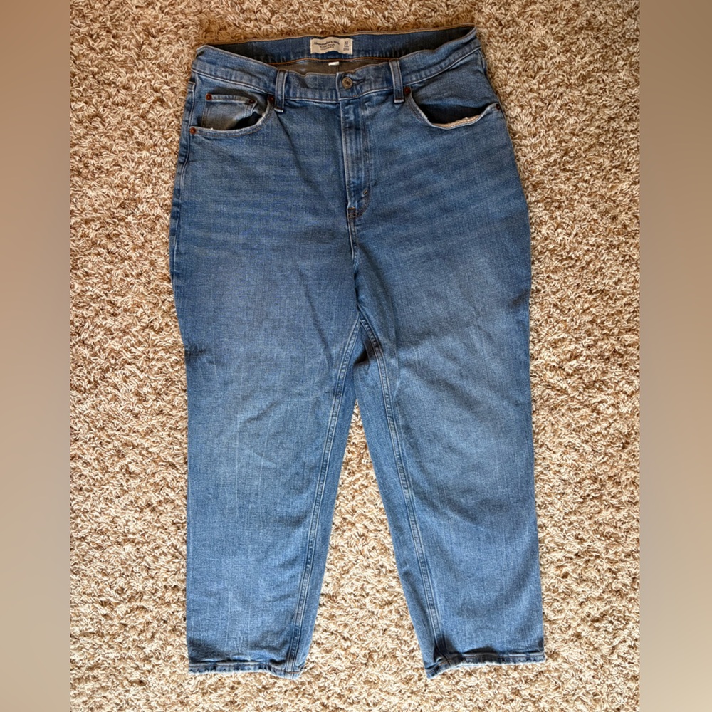 ABERCROMBIE & FITCH | CURVE LOVE ANKLE STRAIGHT ULTRA HIGH RISE JEANS | SZ 32P